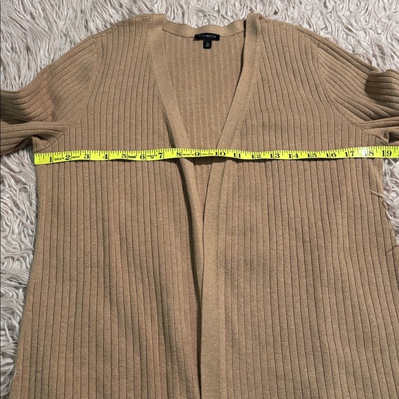 Talbots Ribbed Duster Open Front Cardigan - Picture 9 of 11